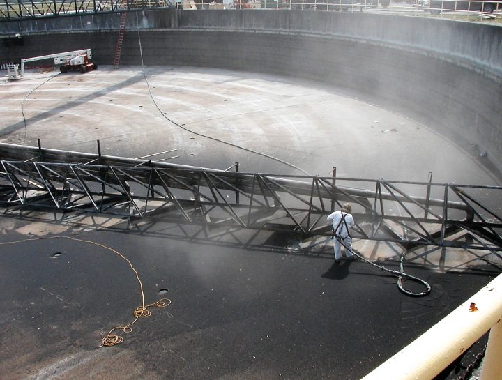 Sandblasting of Clarifier Industrial Abrasive Blasting Services in Central Ohio