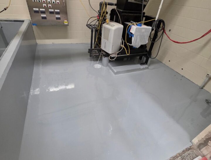Industrial Epoxy Floor Coating Utility Room Concrete Floor Coatings